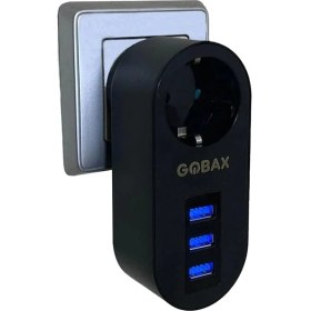 Resim Gobax Termal Akım Korumalı Akıllı Priz 3xusb Li, Çocuk Korumalı, LED Işıklı, Yüksek Isıya Dayanıklı (2818) 
