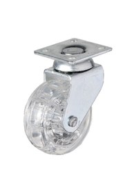 Resim Hts 325 - 50x20 Mm Şeffaf Makaralı Tablalı Teker 4 Adet Çok Renkli 