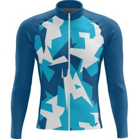 Resim Freysport Ruscham-07 Bisiklet Forması Uzun Kol - Mavi Beyaz 