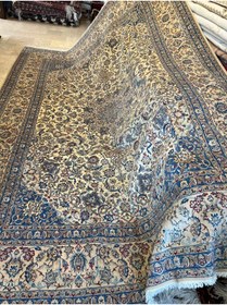 Resim RD RAMAZAN DAĞ EL HALI SANATI El Dokuma İran Nain Halısı İpek Yün Karışımı Ebat 370x257 