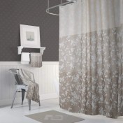 Resim Zethome Jackline Banyo Duş Perdesi 4247 Kahve Tek Kanat 1x120x200 