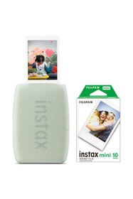 Resim Fujifilm Instax mini Link 3 Yeşil Akıllı Telefon Yazıcısı ve 10'lu mini Film 