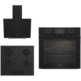 Resim Leisure PFL 9944 S + POLC 601 S + PDLY 606 - S Siyah 3 Lü Ankastre Set 