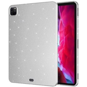 Resim Apple Uyumlu iPad, Pro 11 2020 2.nesil Simli Parlak Görünümlü Zore Tablet Koton Kılıf-gümüş Tablet Kılıfı 