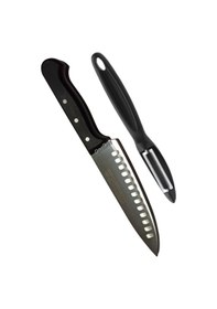 Resim Sürbisa 61070 Kanallı Şef Bıçağı ve Oneday Soyacak Set Siyah 