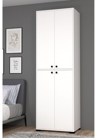 Resim Bükreş No.1 2 Askılı Genç Odası Dolabı Beyaz 