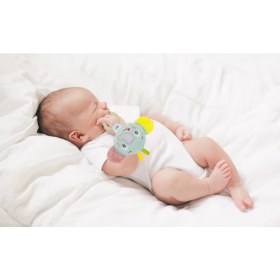 Resim Babyjem Ahşap Halkalı Sevimli Fil Dişlik Gül Kurusu 