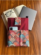Resim AKSESUARSEPETİ El Yapımı Etnik Desenli Cepli Kılıf Çanta, Tablet Kılıfı, Kitap Kılıfı, Organizer Çanta, 