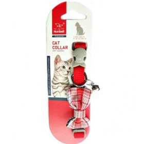 Resim Nunbell Çıngıraklı Fiyonk Papyon Kedi Boyun Tasması 23-35 Cm Kırmızı 