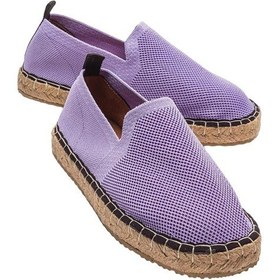 Resim Unisex El Yapımı Triko Espadril Lila-beyaz Beyaz 