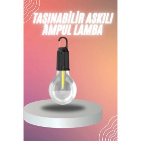 Resim Şarjlı Dekoratif Kamp Lambası Askılı Ampul LED Işık Type-C Girişli 