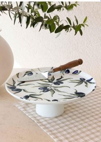 Resim The Mia Olivos Ayaklı Servis Tabağı 10x30 Cm Ovs0010 Çok Renkli 