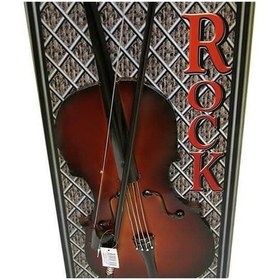 Resim Pano Keman Dikey Vintage Müzik Temalı Dekoratif Ev Ofis Hediyelik 