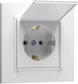 Resim Karea Beyaz Kapaklı Topraklı Priz 