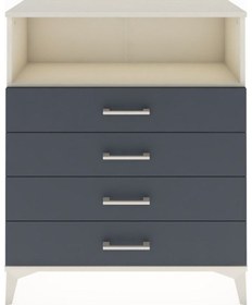 Resim Arges Şifonyer Tek Raflı 4 Çekmeceli 88x30x106 Aytaşı-antrasit Aytaşı 