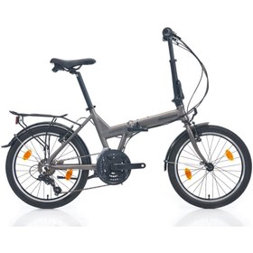 Resim Bianchi F21 Adhoc 20 Jant V Fren Katlanır Bisiklet (Koyu Gri-Siyah) 