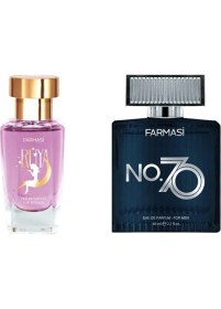 Resim Farmasi Rüya Kadın Parfümü 50 ml ve No 70 Erkek Parfümü 80 ml 