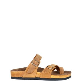 Resim Bueno Shoes Sarı Greyzi Deri Erkek Parmak Arası Terlik 05mt102 