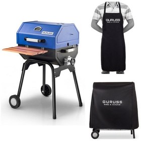 Resim Guruss Cg-050 Kömürlü Barbekü Mangal + Önlük + Kılıf Gece Mavisi Model:grs28 