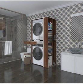 Resim Kenzlife Çamaşır-Kurutma Makinesi Dolabı Bacce Sağ Cvz 187 090 60 Çekmeceli Banyo Çok Renkli 