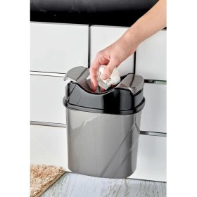 Resim Metropolavm Dolap Içi Çöp Kovası Dolap Kapağına Asmalı Mutfak Çöp Kovası 5.5 Litre 