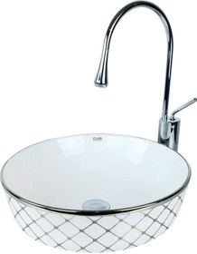 Resim Pure Concept Pure Geometrik Beyaz Gümüş Çanak Lavabo Sw-505 