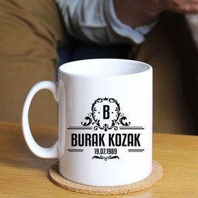 Resim Doğum Günü Tarihli ve İsimli Kupa Bardak 