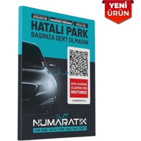 Resim SMX Yeni Nesil Hatalı Park Araç Cam Etiketi, QR Code Hatalı Park Uyarı / İkaz Sistemi 