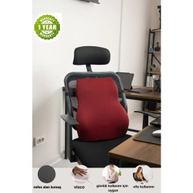 Resim Tekno Trust Çiçekli Ortopedik Bel Yastığı Sırt Minderi Visco Araç Bel Yastıgı Araç Sırt Yastıgı Ortopedik Yastı 