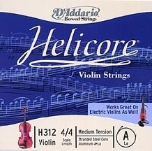 Resim D'Addario H312 Helicore 4/4 Tek Keman Teli - Medium (La) 