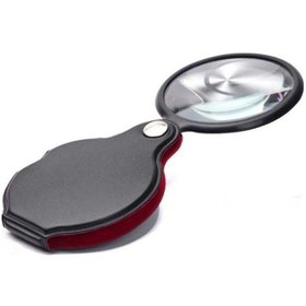 Resim 6x Mini Cep Katlanır Büyüteç Deri Kılıflı Cam Lensli 45 Gr Okuma Lüp 