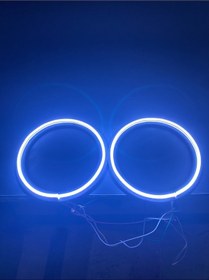 Resim 6 9 Oval Buz Mavi Neon Led Midrange Kasnağı 1 Çift 