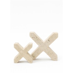 Resim Intersecta Dekoratif Obje Set Traverten Mermer 