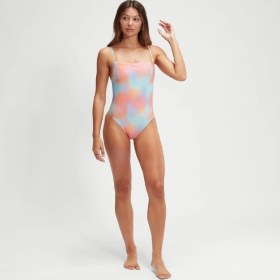 Resim Speedo Printed Adjustable Thinstrap Kadın Mayo Mavi 