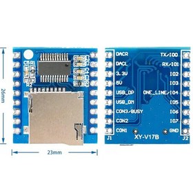 Resim XY-V17B MP3 Wav Ses Çalma Modülü Micro Sd 32Gb Hafıza FAT16 