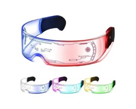 Resim No35 Aydınlatmalı LED Parti Gözlüğü Çok Renkli Modlu Cyberpunk Tasarım 