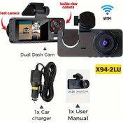 Resim Üçlü Lens Wifi Dashcam 2/3 K Araba Kamerası 1080p Hd Video Kaydedici, Ön Ve Arka None X94-wıfı-2cam 