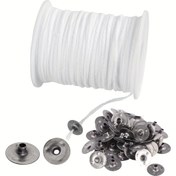 Resim 61 Cm Mum Işınları, Dumansız Mum Işınları, Sarılmış Işınlar, 100 Tutucu Dahil, DIY Mum Yapımı, DIY Komünyon Mumları, Kokulu Mumlar İçin Uygun (Beyaz) 