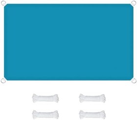 Resim Tente dış 2 x 2 m polietilen, su geçirmez ve %98 dayanıklı, UV ışınları, güneş koruması, kordonlu, avlu, araba tavanı, gök mavisi 