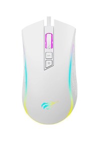 Resim Havit Gamenote MS1034 Rgb Gaming Makrolu Programlanabilir Oyuncu Mouse - Beyaz 
