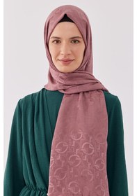 Resim Mirsoy Scarf Daka Desen Parlak Jakar Şal - Leylak Leylak 