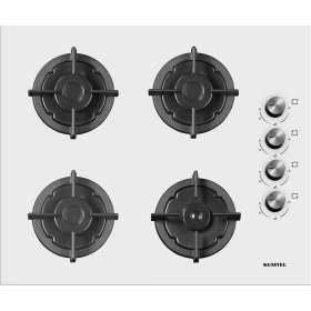 Resim Kumtel Plus 2\'li Beyaz Ankastre Set (Ocak-Davlumbaz) 