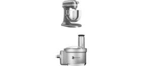 Resim Esmo Home Kitchenaid Artisan Kaldırılabilir Kaseli Stand Mikser, Medallion Silver, 6,6 L ve Mutfak Robotu AKSESUARI-5KSM2FPA 