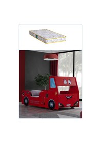 Resim Arabalı Yatak, Fireman Arabalı Yatak Karyolası + 1 Adet Comfort Yatak 