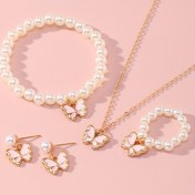 Resim 5 Parça Bohemian Sahte Kelebek Kolye Bileklik Seti - Kadınlar İçin 