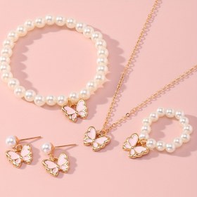 Resim 5 Parça Bohemian Sahte Kelebek Kolye Bileklik Seti - Kadınlar İçin 