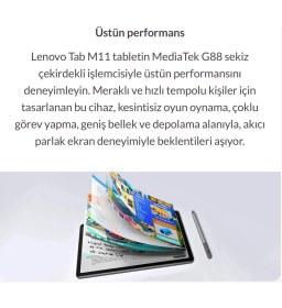 Resim Lenovo 8gb 128GB Sim Kartlı 11 Inç Fhd IPS Ekran - Dolby Atmos Ses, Lte-Android Tablet, 8 Çekirdekli Işlemci, Uzun Pil Ömrü 