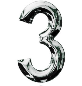 Resim Posta Kutusu Yapışkanlı Rakam Metal Kapı Numarası No:3 