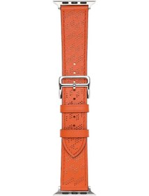 Resim Pilanix iOS Uyumlu Watch 42 MM İçin KRD-76 Delikli PU Deri Kordon-Kay 