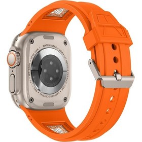 Resim Nihcase iOS Uyumlu Watch 6 44mm Kordon Delikli Spor Rd1 Kordon 